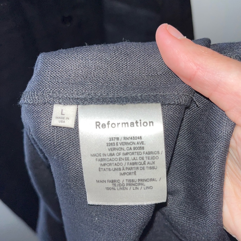 Reformation Charcoal Button-Front Midi Dress - Picture 9 of 12